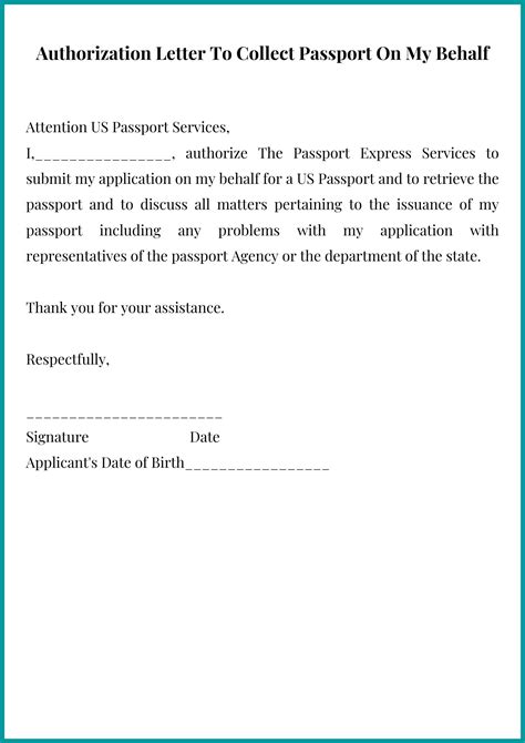 Authorization Letter Template To Collect Passport: Samples And Guidel.